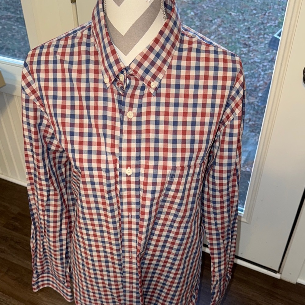 Croft & Barrow Red and Blue Plaid Men's Shirt